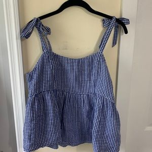 NWT gingham peplum top